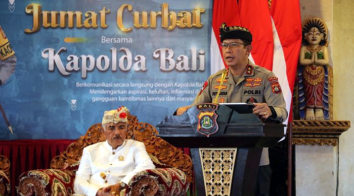 Kapolda Bali Gelar Jumat Curhat di Pendopo Puri Denbencingah Klungkung