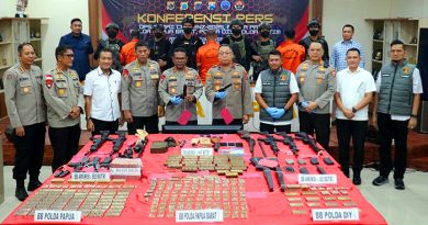 Polisi Amankan Senpi dan Amunisi Suplai KKB Lintas Provinsi