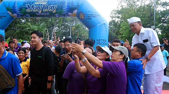 May Day 2026 di Bali Berlangsung Harmonis, Koster Tekankan Kolaborasi Pekerja dan Pengusaha